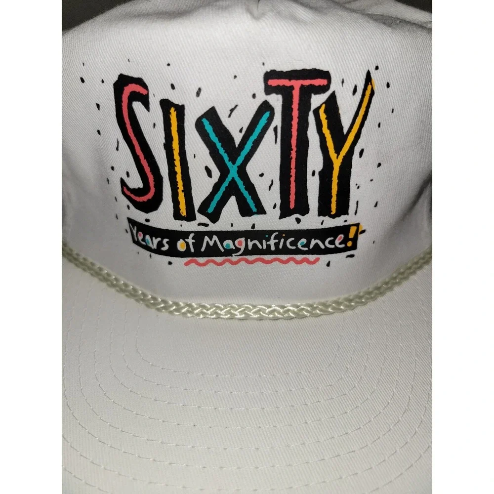 Vintage 60th Birthday Hat Sixty YEARS OF MAGNIFICENCE Trucker Snapback Cap
